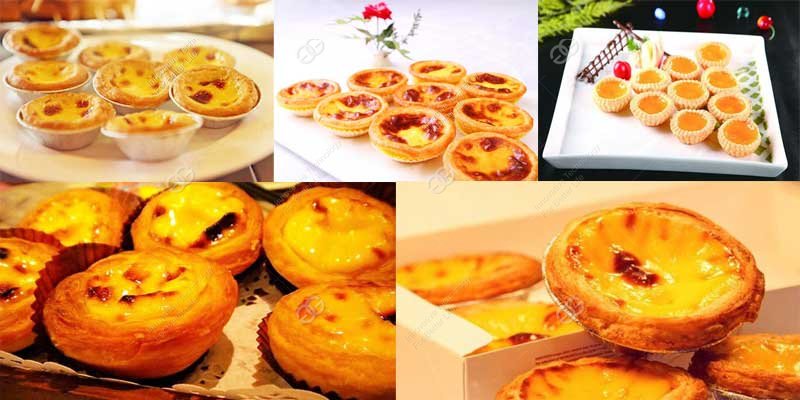 various egg tart making